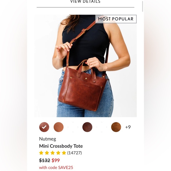 Portland leather mini cross body - Picture 3 of 3